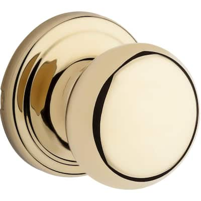 Kwikset Hancock Polished Brass Privacy Bed/Bath Door Knob Featuring ...