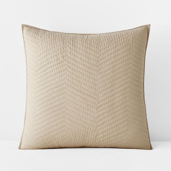 The Company Store Company Cotton Mushroom Solid Euro Sham