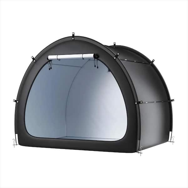 Outdoor Bike Storage Tent Waterproof for 4-5 Bikes, 5.67 ft. x 7. 18 ft. Portable Bicycle Garage Fiberglass Frame