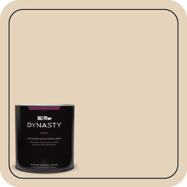 BEHR DYNASTY 1 qt. #BXC-50 Stucco White Eggshell Enamel Interior Stain-Blocking Paint & Primer
