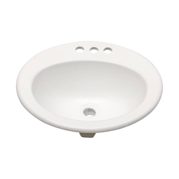 Boosicavelly 20 in. Undermount Oval Bathroom Sink with Faucet Hole in White Ceramic