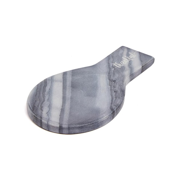LEXI HOME Marble Collection Marble Engraved Spoon Rest