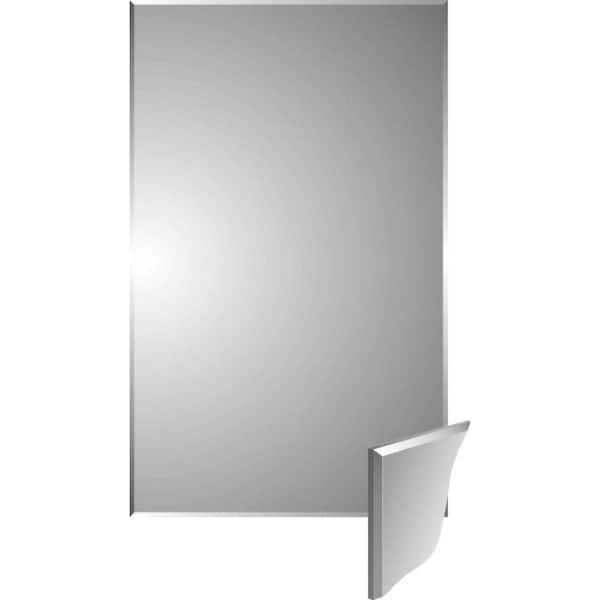 ZACA SPACECAB 16 in. W x 26 in. H x 3-1/2in. White Frameless Recessed Medicine Cabinet with Mirror 6-Shelves and Diamond Double Level