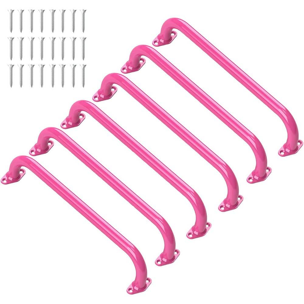 Pink Steel Playground Grab Handles, 6-Pack - Indoor/Outdoor Safety Handles for Kids, 17.3 Inch price history on PriceWatchPro