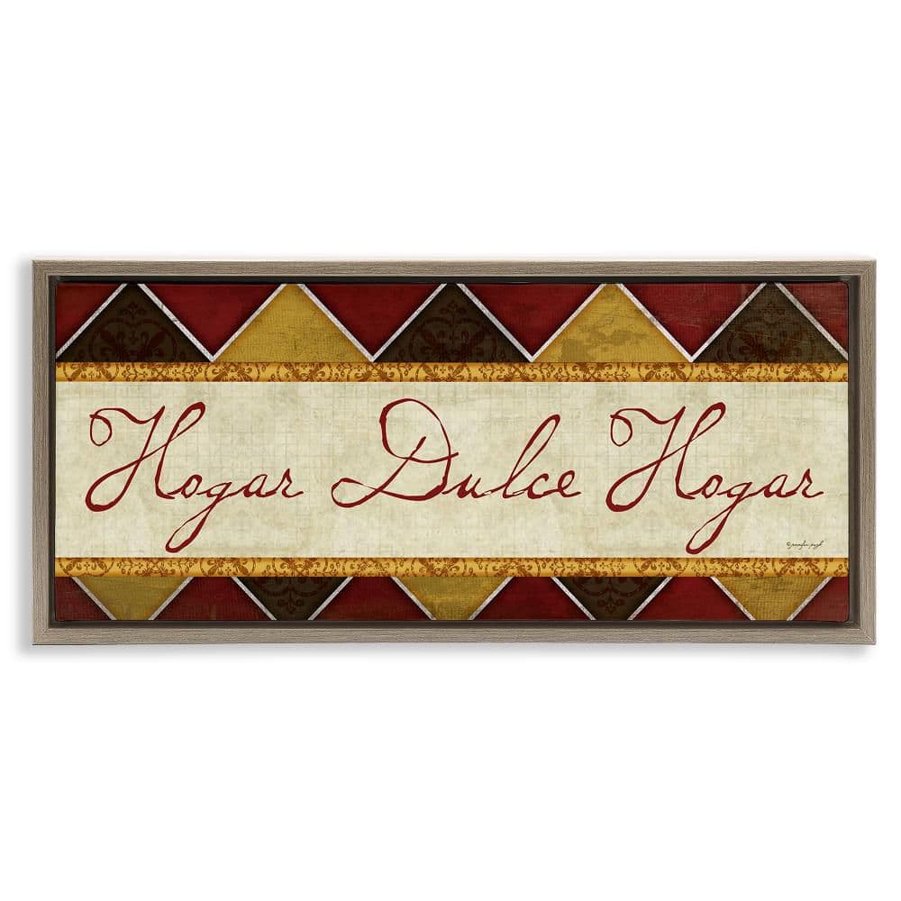 Sweet Home Traditional by Jennifer Pugh Brown Floater Frame Typography Graphic Art Print 11 in. x 25 in. price history on PriceWatchPro