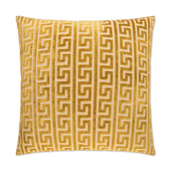 Unbranded Akis Gilt Geometric Down 24 in. x 24 in. Throw Pillow