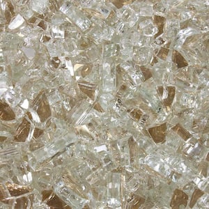 1/4 in. 10 lbs. Platinum Moonlight Reflective Tempered Fire Glass in Jar