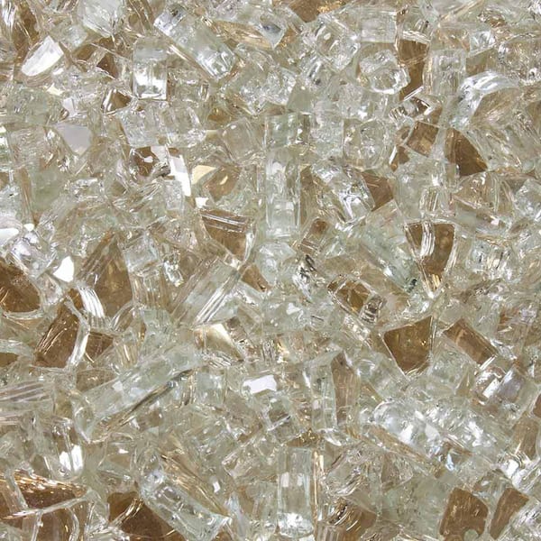 Celestial Fire Glass 1/4 in. 10 lbs. Platinum Moonlight Reflective Tempered Fire Glass in Jar
