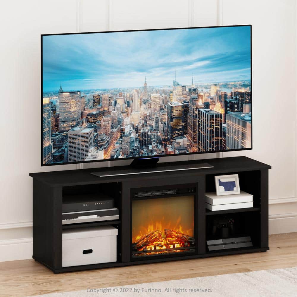 Furinno 58.58 in. Americano TV Stand Fits TV's up to 60 in. with Electric Fireplace