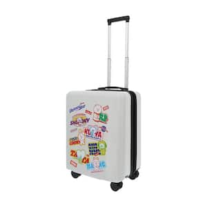BT21 22 .5 in.  WHITE CARRY-ON LUGGAGE SUITCASE