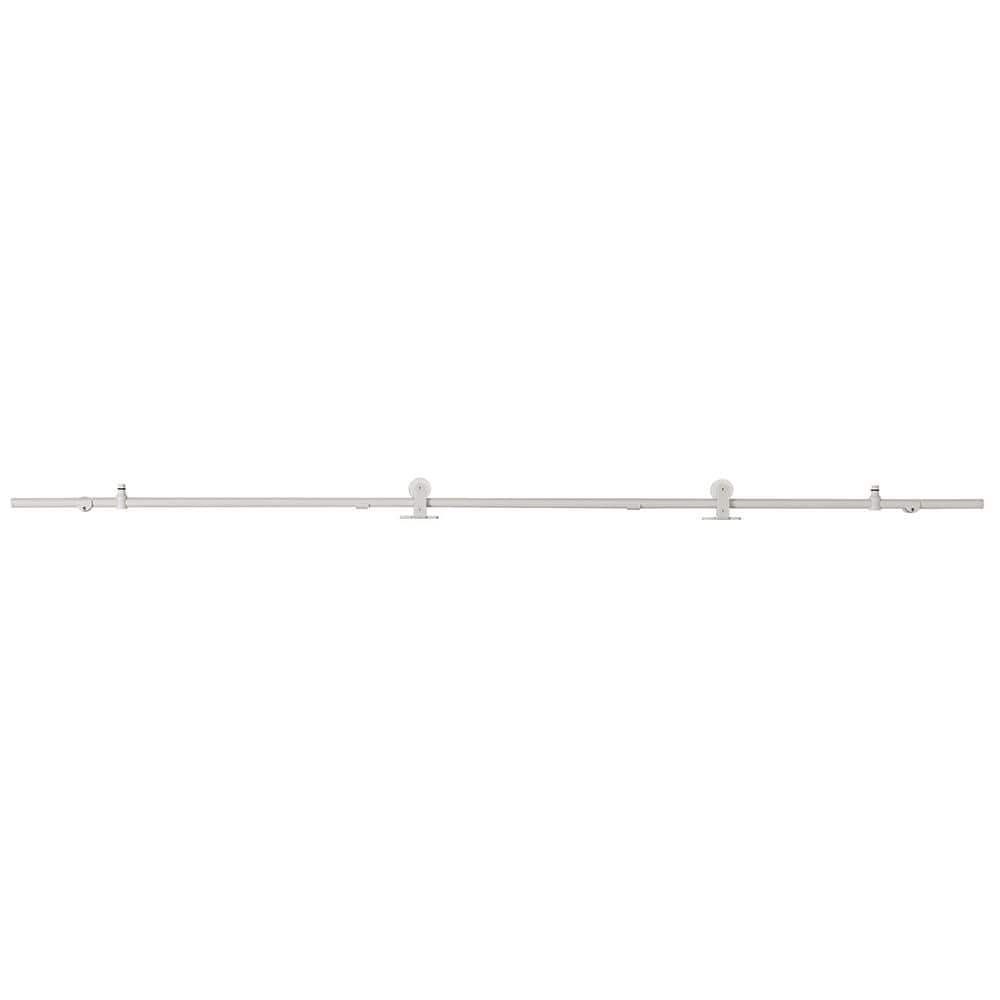 78-3/4 in. x 1-9/16 in. White Steel Mini-Loft Tubular Rail Sandy Sliding Do