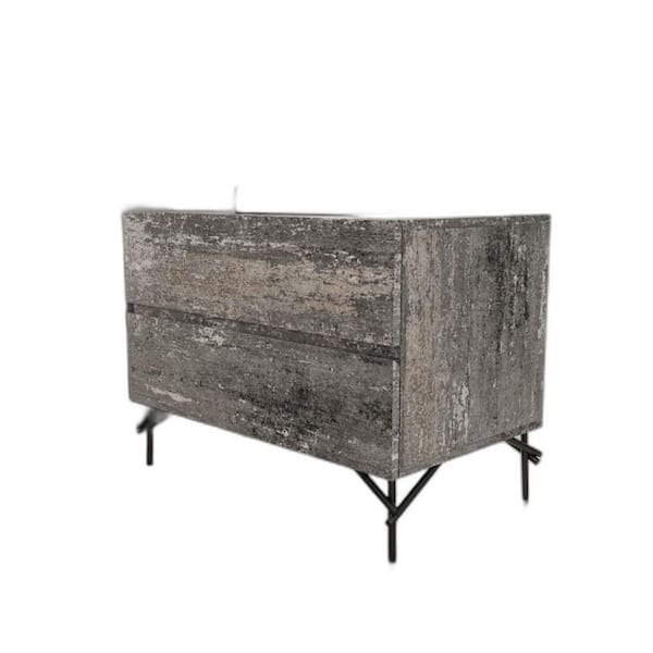 Gray 2 Drawer 27 in. W Nightstand