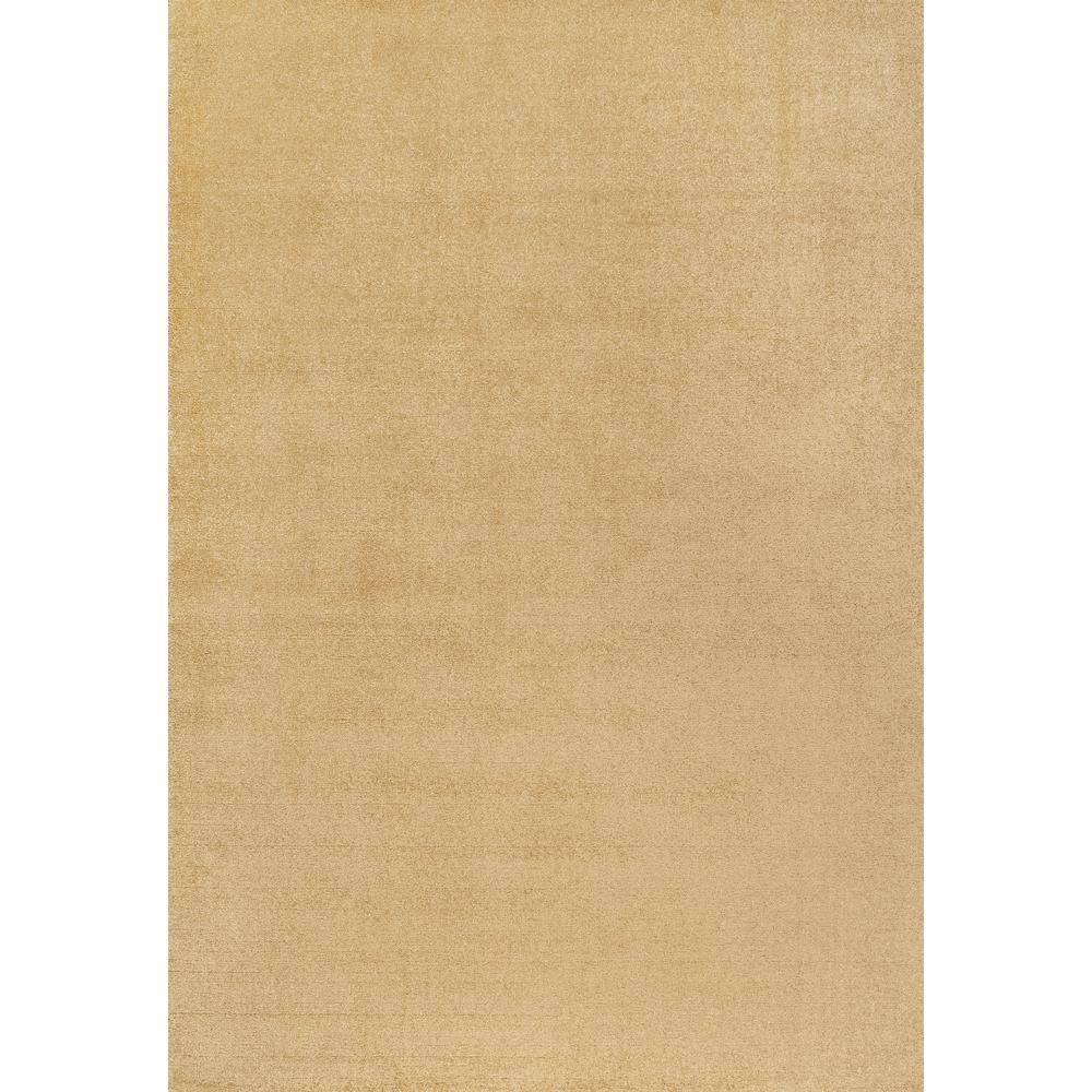 Mustard Synthetic Low-Pile Reversible Indoor Area Rug
