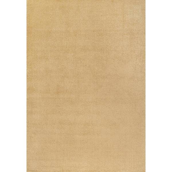 Haze Solid Low-Pile Mustard 9 ft. x 12 ft. Area Rug