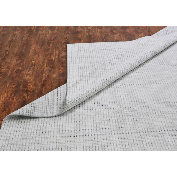 Hudson 2 ft. x 3 ft. White/Granite Abstract Washable Area Rug