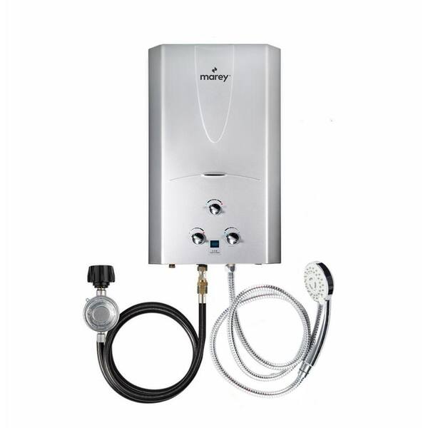 MAREY 4.2 GPM, 100,000 BTUs, Whole House solution, Digital Display, Outdoor  Propane Gas Tankless Water Heater GA16OLPDP - The Home Depot