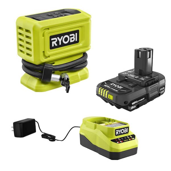 ONE+ 18V Cordless High Pressure Inflator with 18V 2.0 Ah Compact Battery and Charger