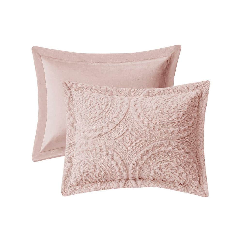 Blush King Faux Fur Reversible Comforter Set
