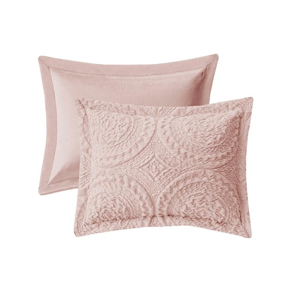 Madison Park Nova Polyester Blush Faux Fur King/California King Comforter Set