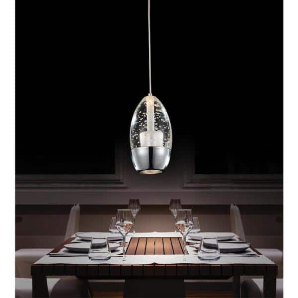 Perrier 1 Light Down Mini Pendant With Chrome Finish
