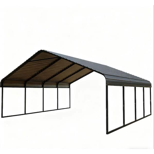 20 ft. W x 20 ft. D Heavy Duty Carport for Vehicles, Boats & Equipment-Durable in Gray