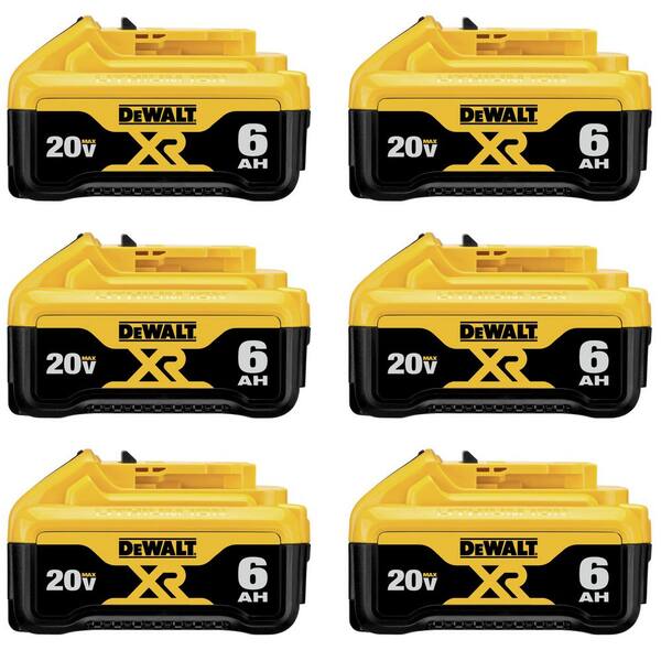DEWALT 20V MAX Premium Lithium-Ion 6.0Ah Battery-Pack (6-Pack)