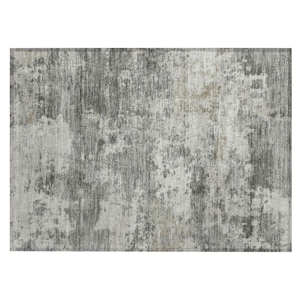 Chantille Machine Washable Indoor/Outdoor Abstract ACN2366 Pewter 2 ft. x 3 ft. Accent Rug