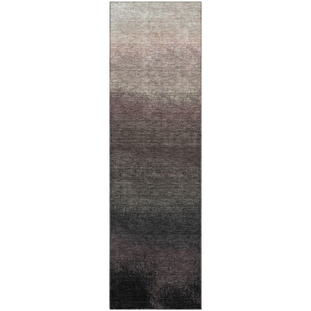 Mayfield Premium Machine Washable Abstract AMF2012 Black 2 ft. x 7 ft. Runner Rug price history on PriceWatchPro