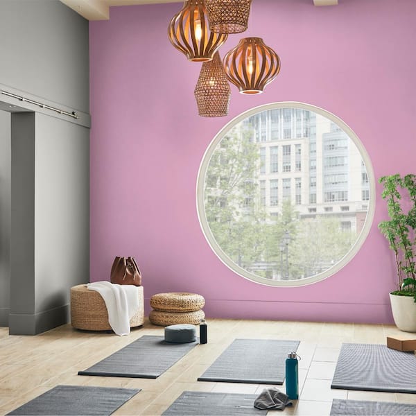 BEHR PRO 5 gal. #680A-3 Pink Bliss Eggshell Interior Paint PR33005
