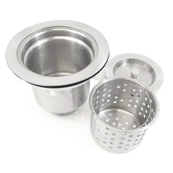 Topmount Drop-In 18G Stainless Steel 33-1/8 in. 1-Faucet Hole 60/40 Double Bowl Kitchen Sink with Colander and Strainer