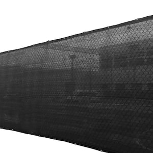 4 ft. x 50 ft. Black 150 GSM HDPE Privacy Fence Screen Garden Fence