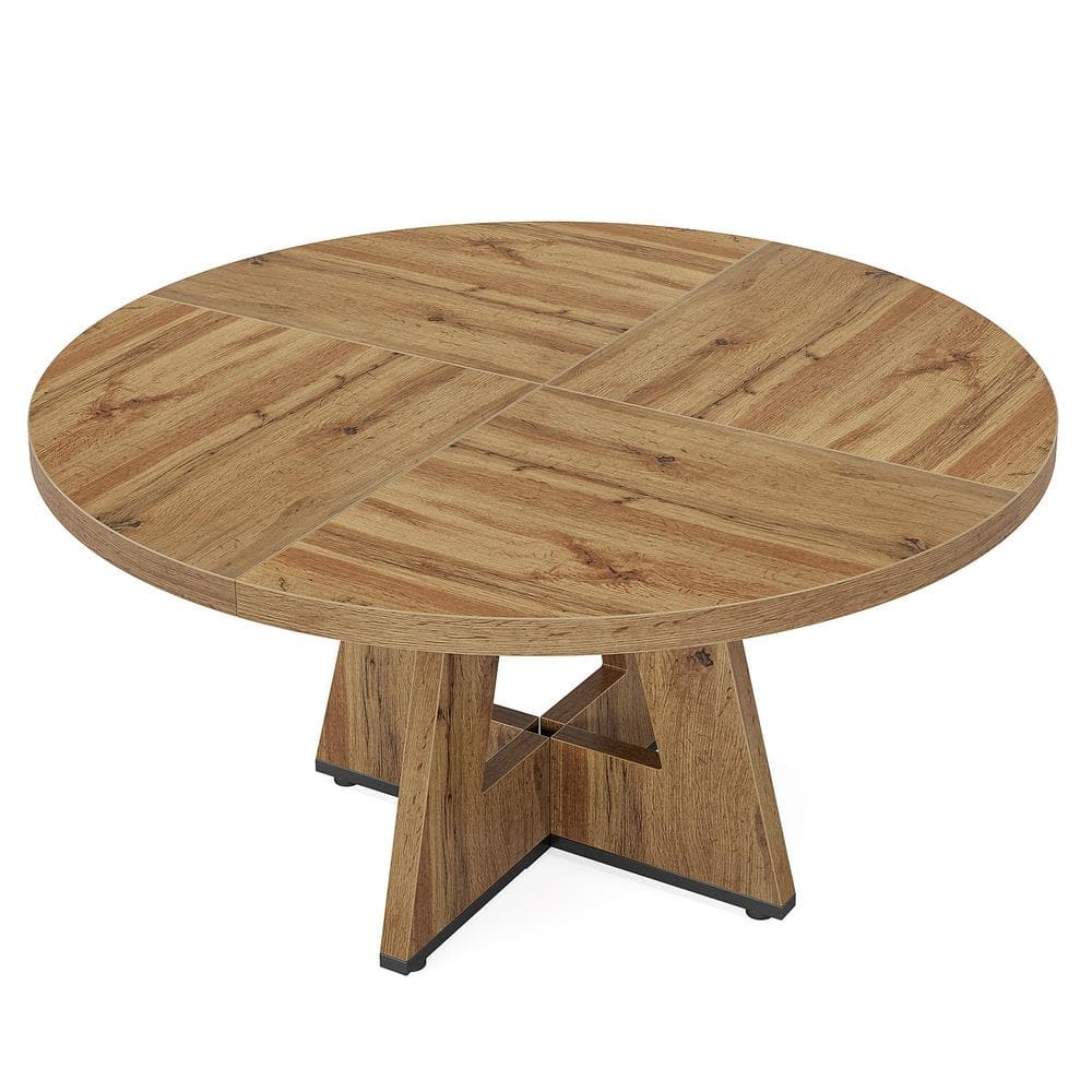 BYBLIGHT Roesler Farmhouse Burlywood Wood 47 in. 4 Legs BYBLIGHT Roesler Farmhouse Burlywood Wood 47 in. 4 Legs