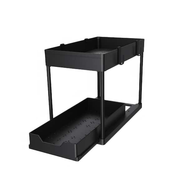 Numhew Under Sink Organizer, 2 Tier Sliding Drawer Storage Rack