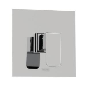 Squadra 1-Handle Wall Mount Pressure-Balancing Round Shower Trim in Polished Chrome (Valve Not Included)