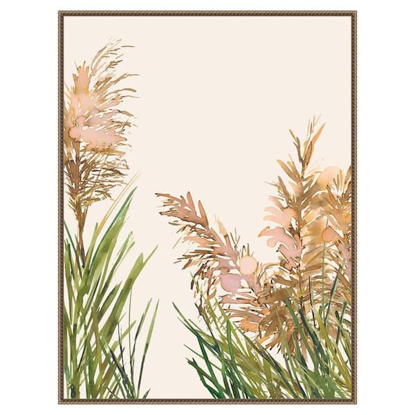Amanti Art "Fields of Gold I Poster" by Urban Road 1-Piece Floater Frame Giclee Nature Canvas Art Print 42 in. x 32 in.