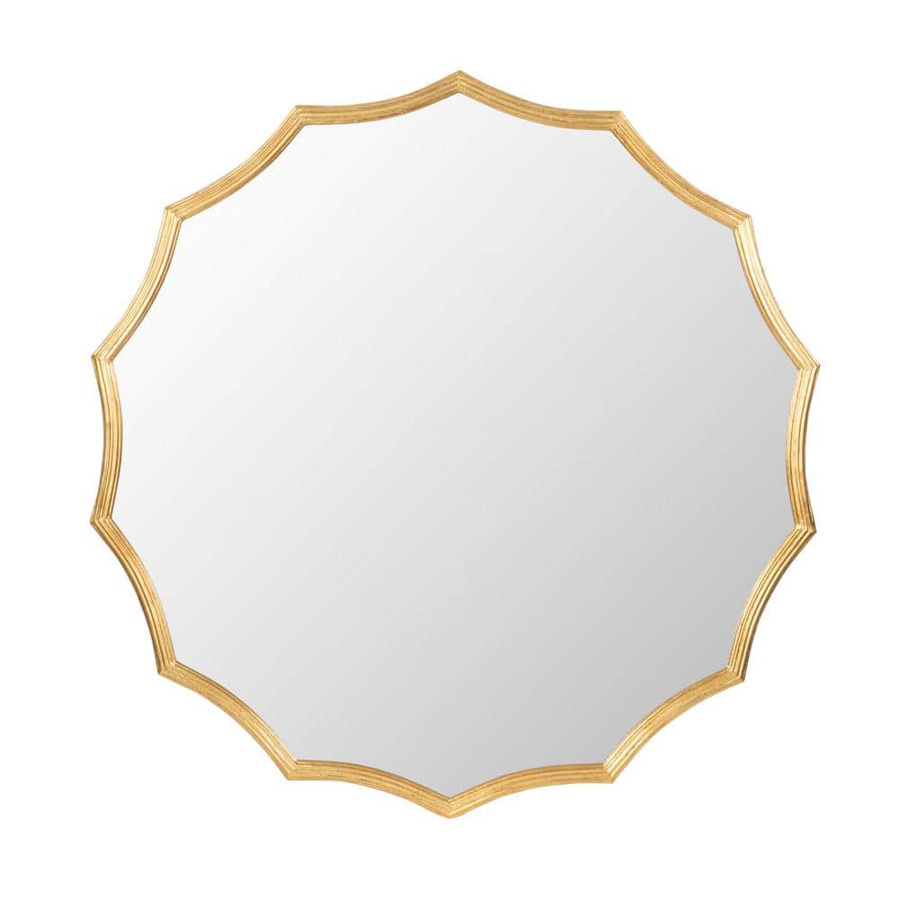 40 in. W x 40 in. H Round Sunburst Wall Mirror with Gold Finish, Wall Decor