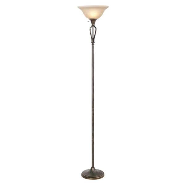 Hampton Bay Rhodes 71-1/2 in. Bronze Floor Lamp TTL 20 Compliant Fixture
