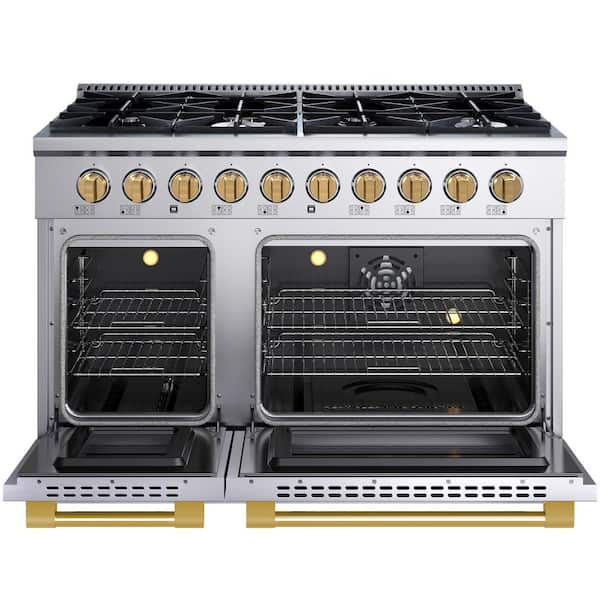 JANSKA Professional 48 in. Freestanding Dual Fuel Range, 8-Burners