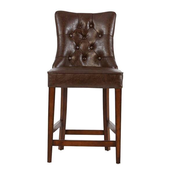 Home Decorators Collection Rebecca 39 in. Brown Cushioned Counter Stool