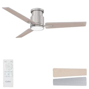 ZXXC 52 in. Indoor/Outdoor Nickel Downrod Mount Ceiling Fan with