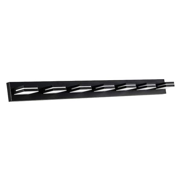 55.1 in. 7-Light Black LED Vanity Light