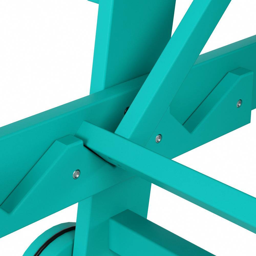 Turquoise Adjustable All-Weather Poly Outdoor Chaise Lounge