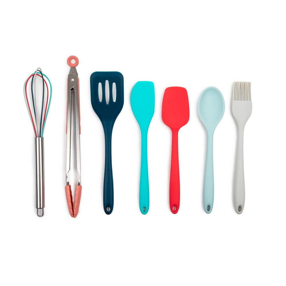 Mad Hungry 4 Piece Silicone Spurtle Set Kalorik Spatula Utensil Red Blue  Green