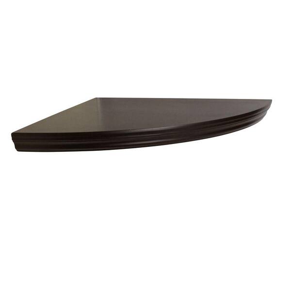 Lewis Hyman 13.8 in. W x 13.8 in. D x 1.3 in. H Espresso MDF Profile Floating Corner Shelf