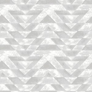 Southwest Geometric lt Grey and White Peel and Stick Wallpaper (Covers 28.18 sq. ft.)