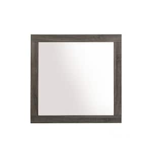 35 in. W x 35 in. H Wood Oak Wood Vanity Mirror