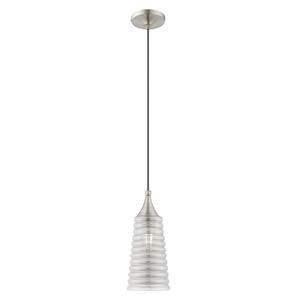 Livex Lighting Art Glass Mini Pendants Light Brushed Nickel Mini Pendant The Home Depot