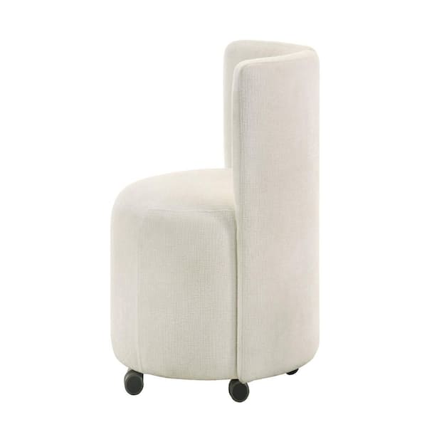 Acme Furniture Blayde White Chenille Side Chair (Set of 2) with