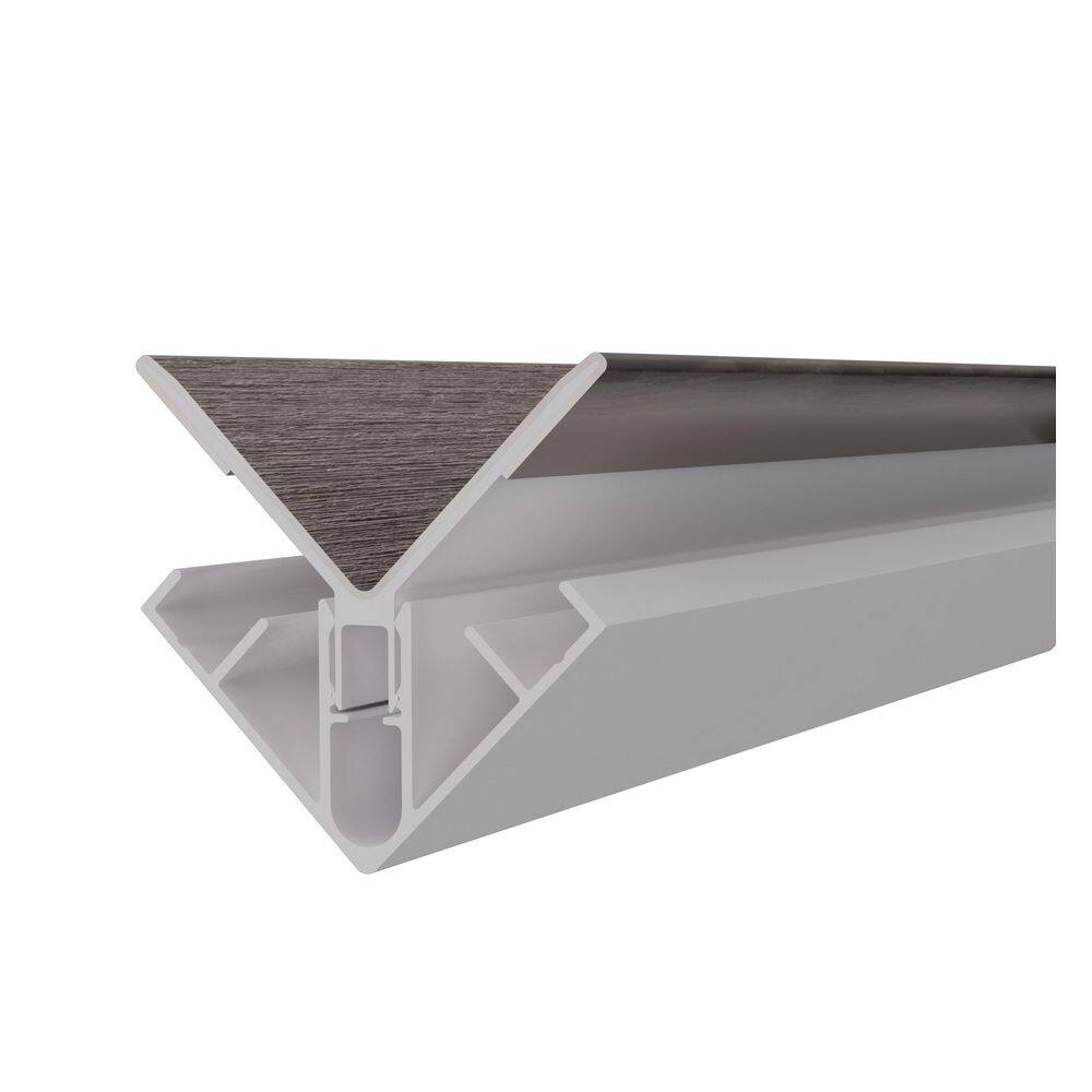 Alusions 2.63 in. x 2.69 in. x8 ft. Argentinian Silver Gray Composite Aluminum Inside Corner Trim Kit  for .5 in. Board price history on PriceWatchPro