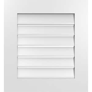 22 in. x 24 in. Vertical Surface Mount PVC Gable Vent: Functional with Standard Frame